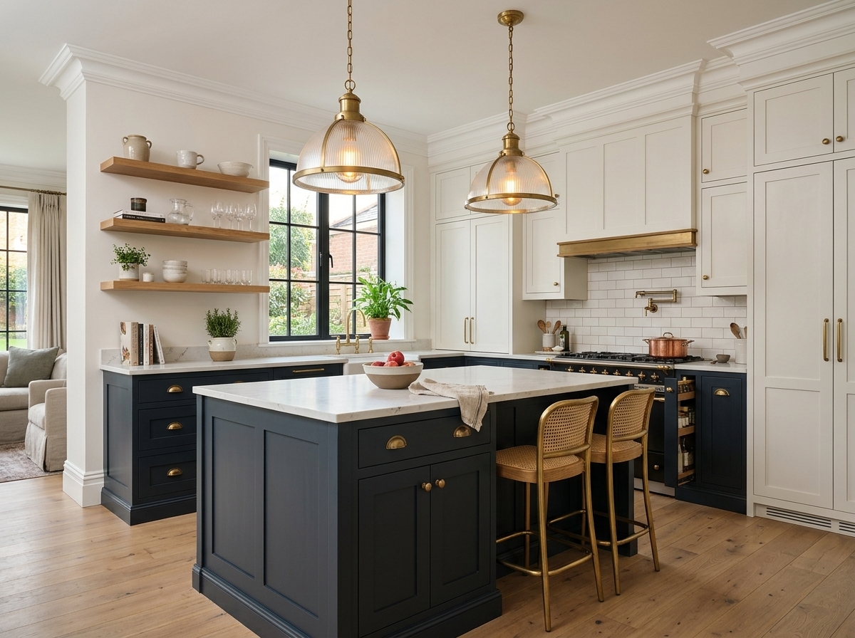 Open-concept kitchen opened to the dining area, Rountree
